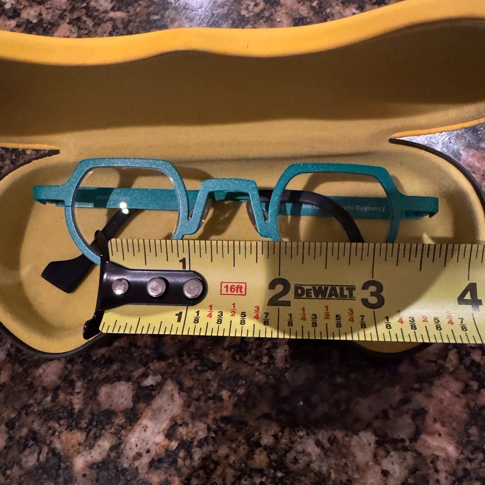 Extremely rare yet so fun and funky Theo Loves You Green Eyeglasses - Picture 9 of 12